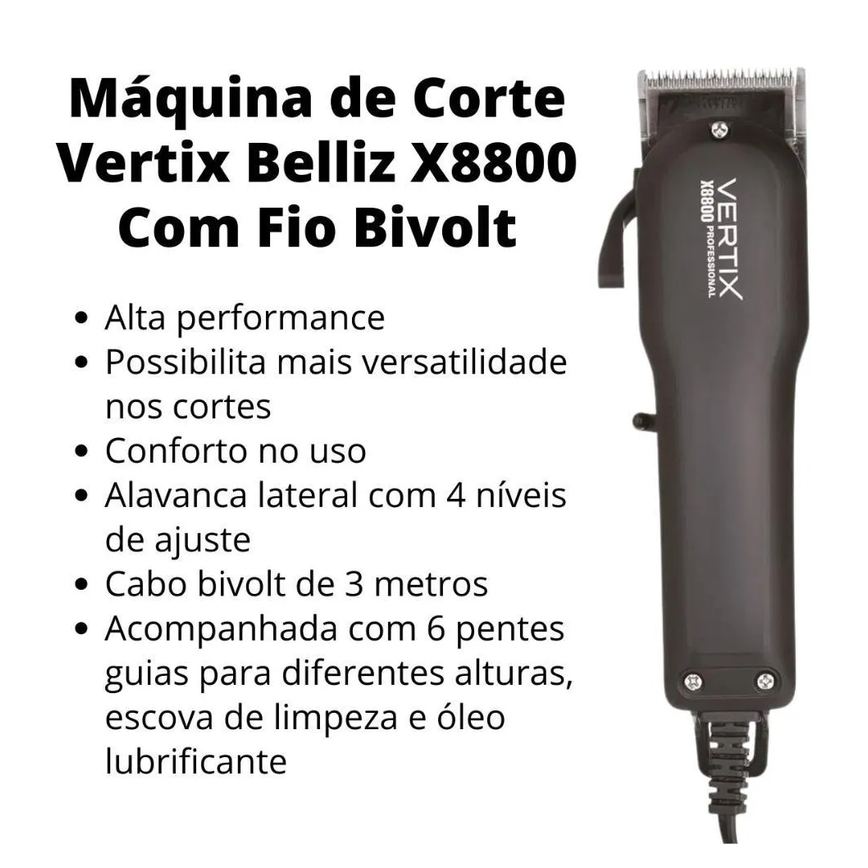 Belliz Vertix Maquina Corte X8800 C/fio Bivolt