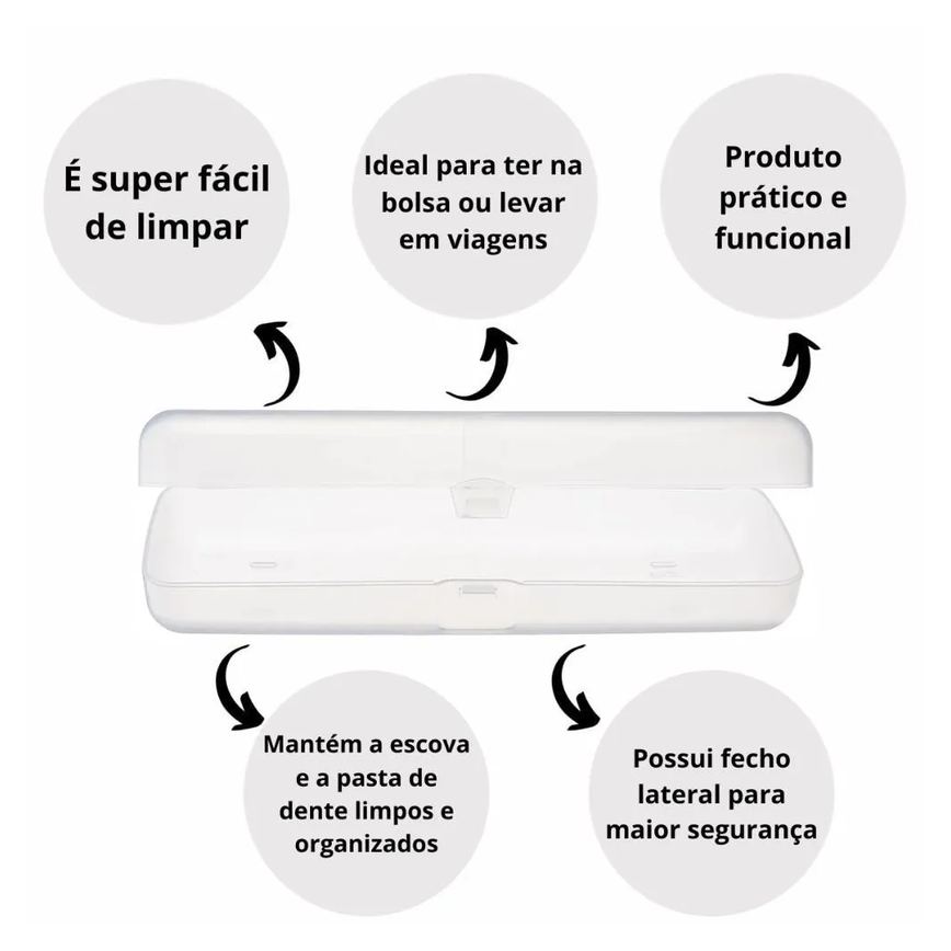 Porta Escova e Pasta de Dente Ricca Beauty Trip Cores Sortidas Cód.3340