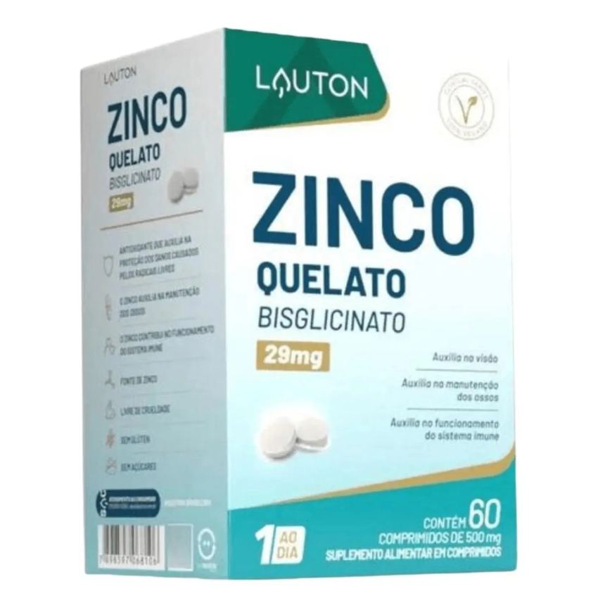 Zinco Quelato 29mg 60 comprimidos - Lauton