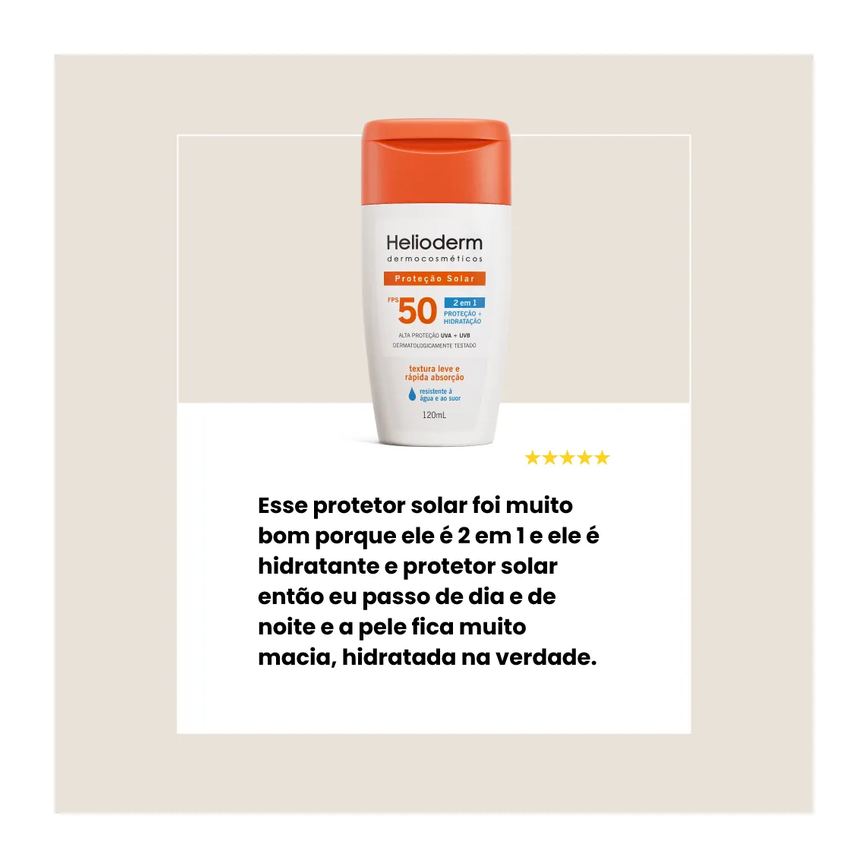 Kit Helioderm Suncare Protetor Solar Corporal FPS 50 com 200ml + 120ml