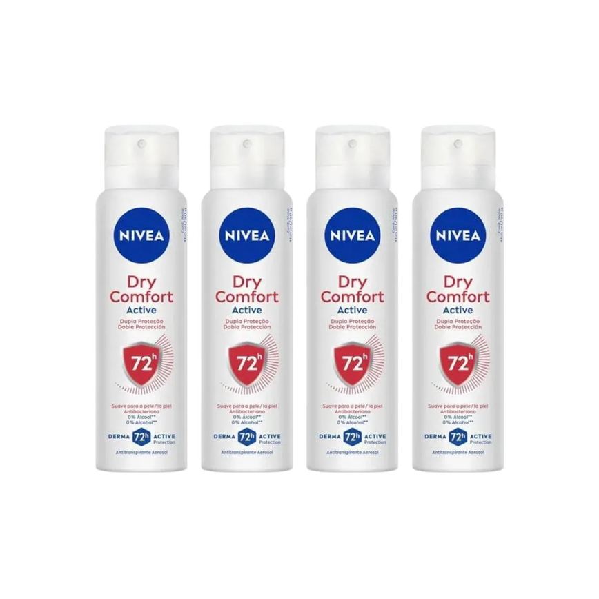 Desodorante Aero Nivea 150ml Fem Dry Comfort - Kit C / 4un