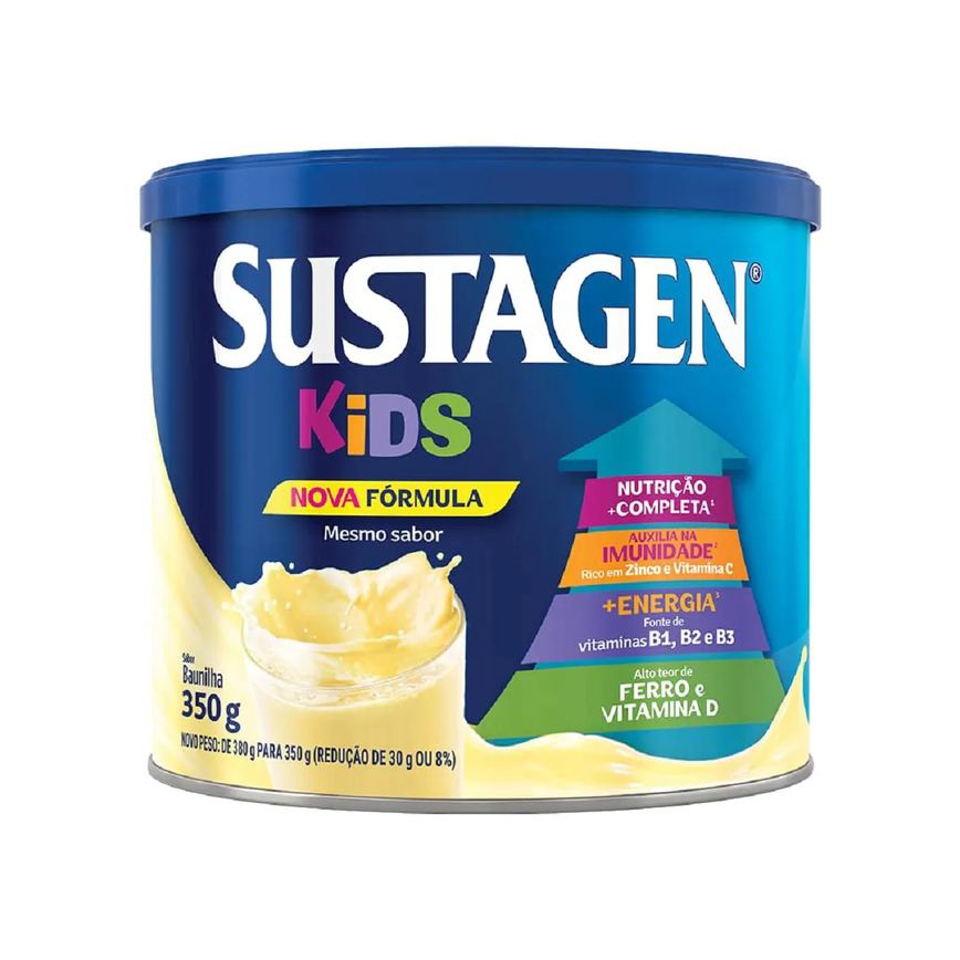 FóRMULA INFANTIL KIDS BAUNILHA LATA 350G - SUSTAGEN