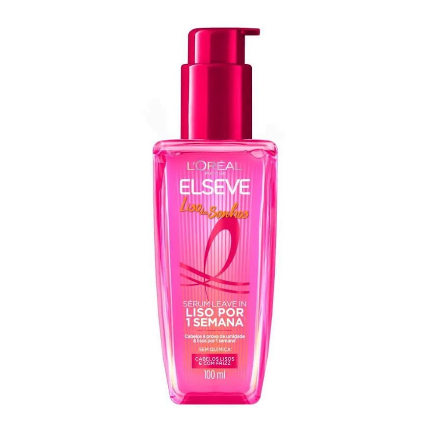 Sérum Leave-In Elseve Liso dos Sonhos Sérum Alisante Efeito Liquid Hair 100ml