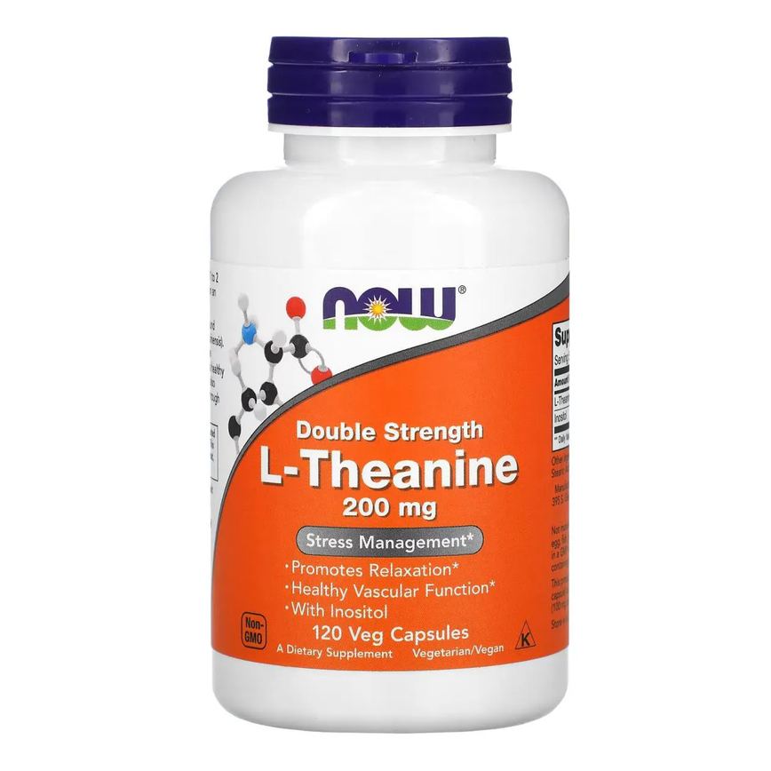 Teanina 200mg 120 Capsulas Veganas - Now Foods