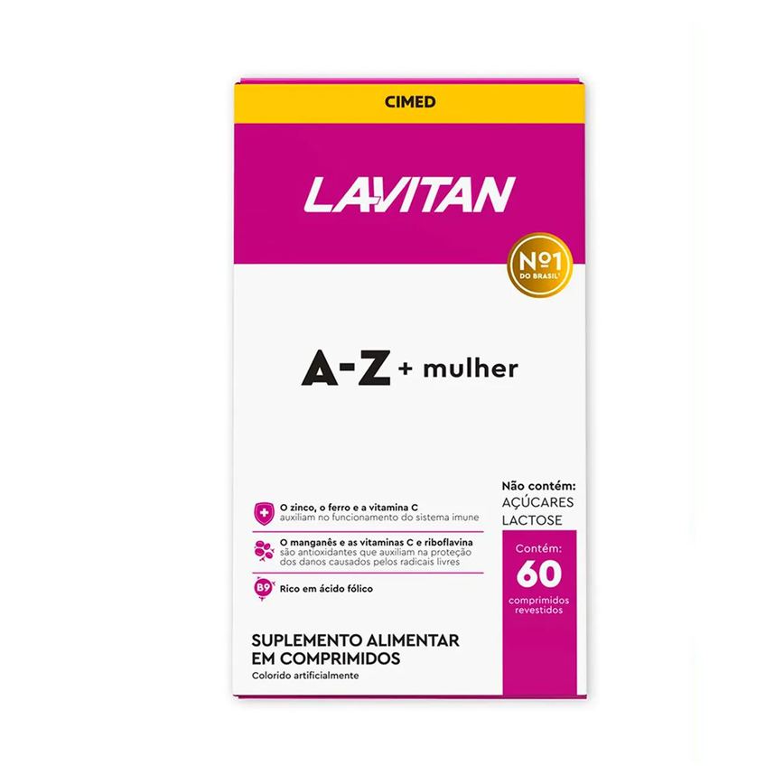 Kit Polivitamínico Lavitan A-Z Mulher 60 comprimidos + Cabelos e Unhas 60 cápsulas