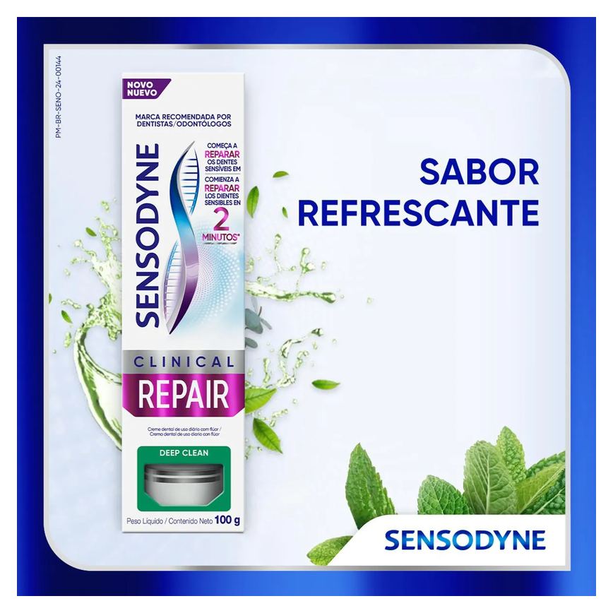 Creme Dental Sensodyne Clinical Repair Deep Clean 100g