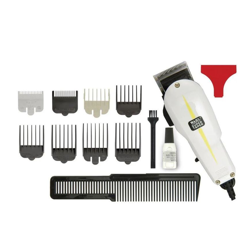 MáQUINA DE CORTAR CABELO WAHL SUPER TAPER PROFISSIONAL COM 8 PENTES DE CORTE 220
