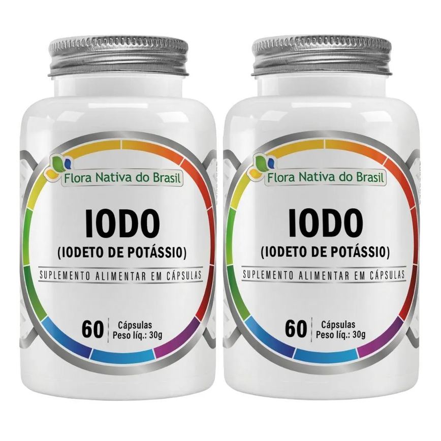 Kit 2x Iodo ( Iodeto de Potássio) 60 cápsulas - Flora Nativa