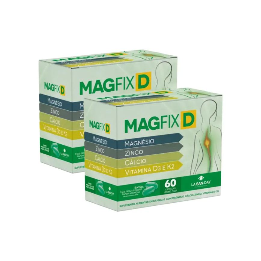 Kit 2 Magfix D - 60 cápsulas - La San-day