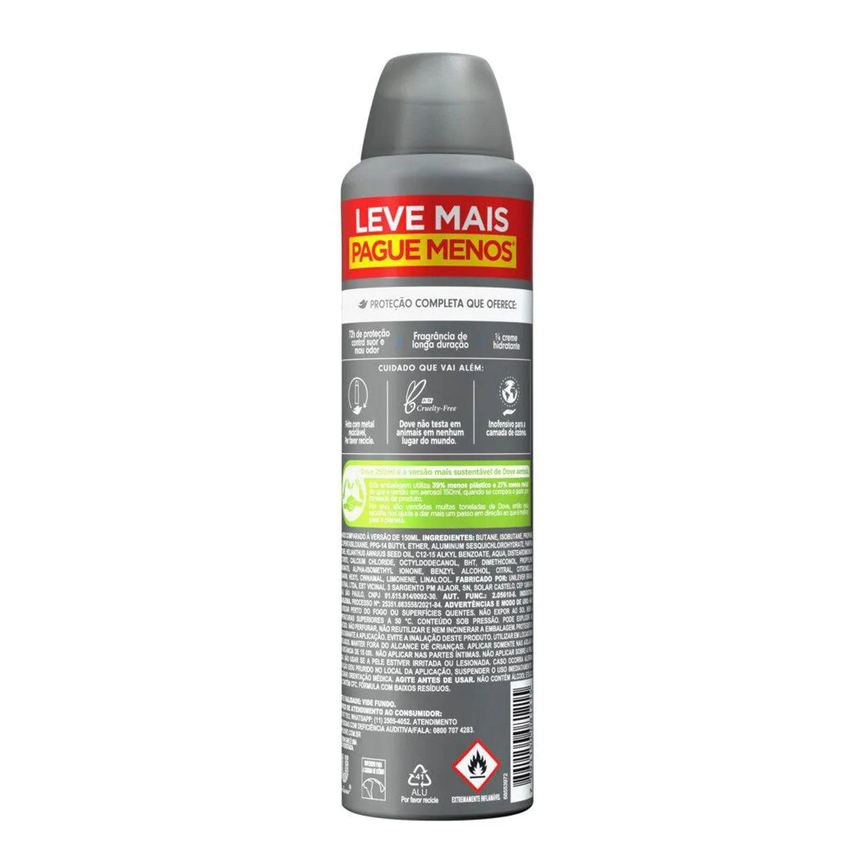 Desodorante Antitranspirante Aerosol Dove Men +Care Proteção Total 72h 250ml