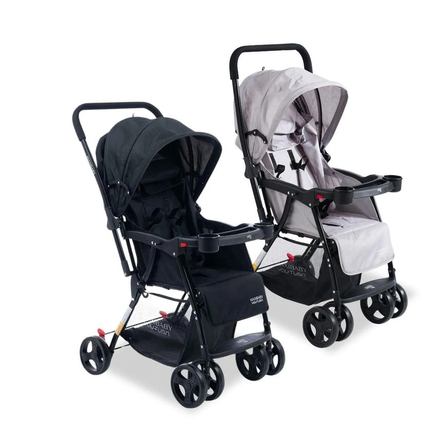 Carrinho de Bebê com Alça Reversível Youturn Maxi Baby Preto