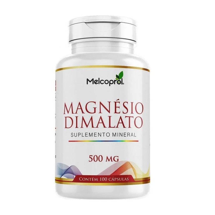 Magnesio Dimalato 500mg 100 Cápsulas Puro Máximo 2/dia Melcoprol