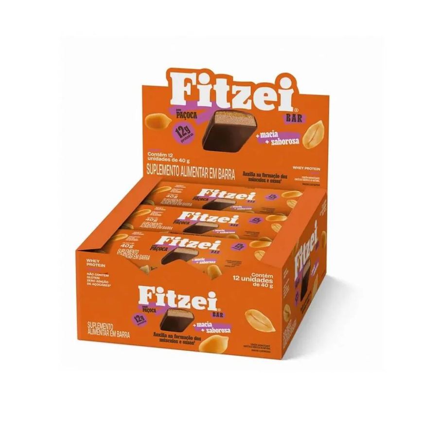 Fitzei Bar Display (12 unidades 40G) - Sabor: Paçoca