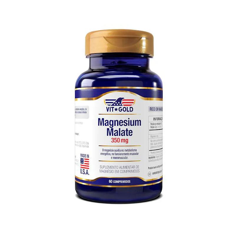 Magnesio Dimalato 350mg Vitgold 60 Comprimidos