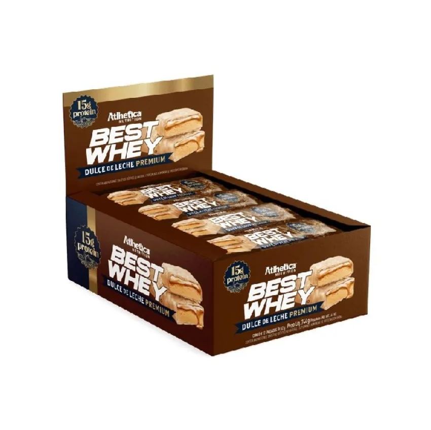 BEST WHEY BAR 744G (DISPLAY 12 UNIDADES DE 62G) - SABOR: DULCE DE LECHE PREMIUM (744G)