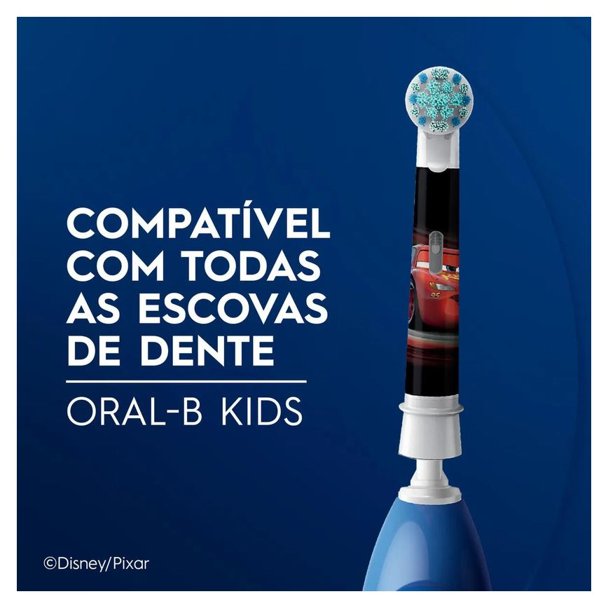 Refil Escova de Dente Elétrica Infantil Oral-B Disney Pixar Carros 2 Unidades
