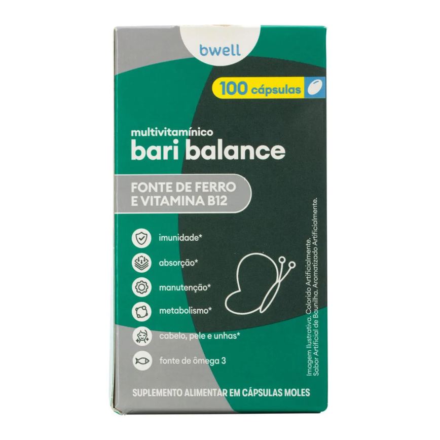 Polivitamínico Bariátrico Bwell Bari Balance 100 Cápsulas