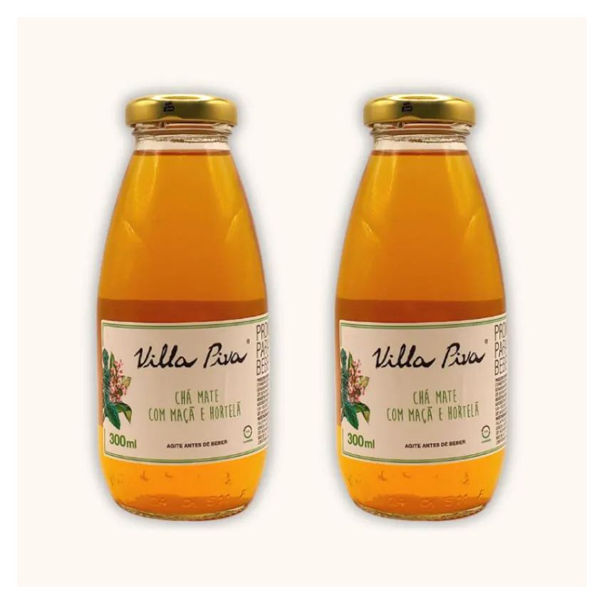 Kit 2x: Chá Mate com Hortelã Sem Açúcar Villa Piva 300ml