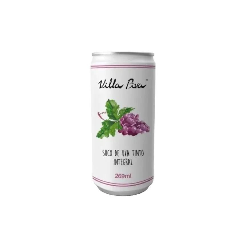 SUCO DE UVA INTEGRAL SEM AçúCAR LATA VILLA PIVA 269ML