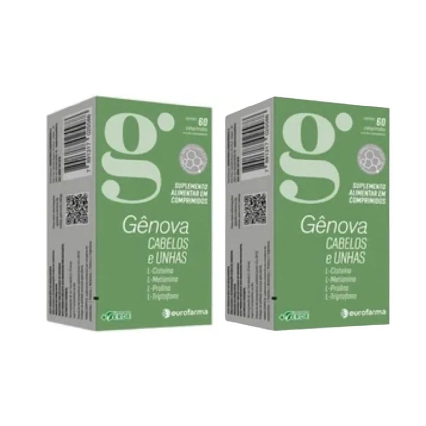 Kit C2 Gênova Suplemento Alimentar Cabelos Unhas - Eurofarma