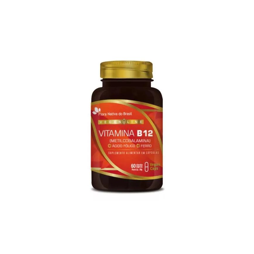 Vitamina B12 + Ferro + Ácido Fólico 60 Vegan cápsulas Vegano