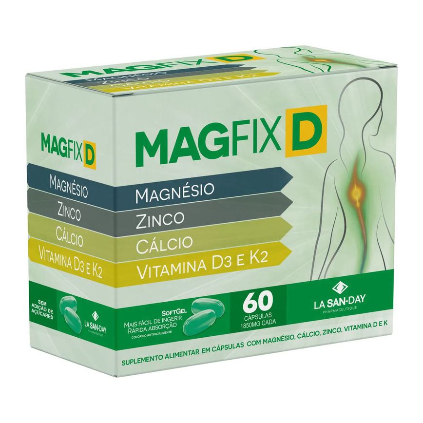 Magfix D - 60 cápsulas - La San Day