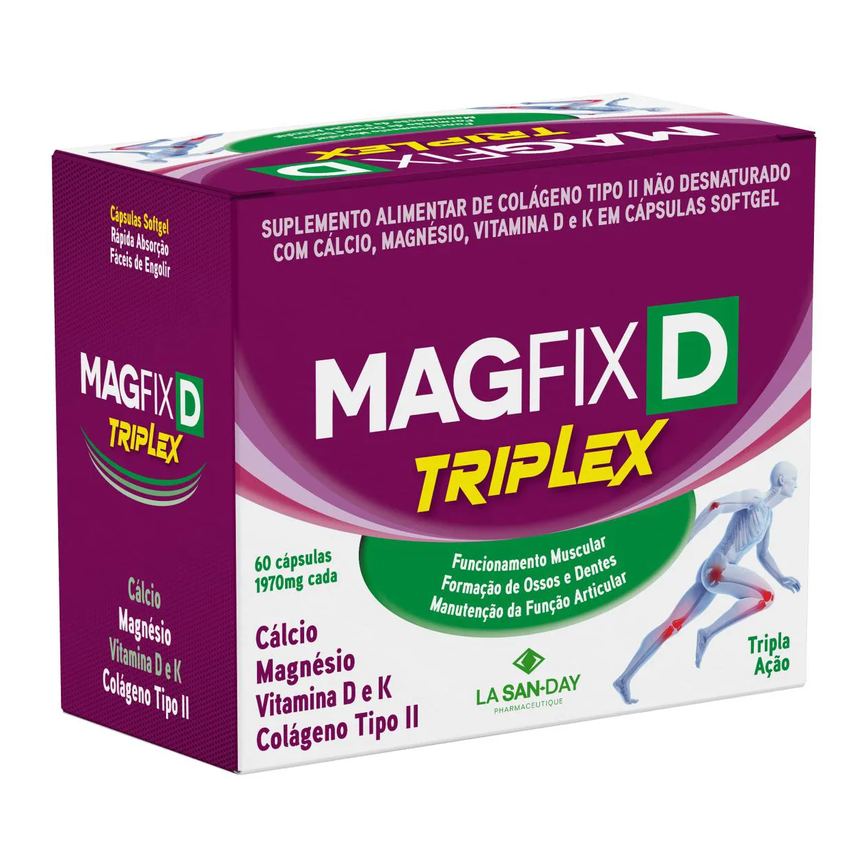 Magfix D Triplex - 60 cápsulas - La San Day