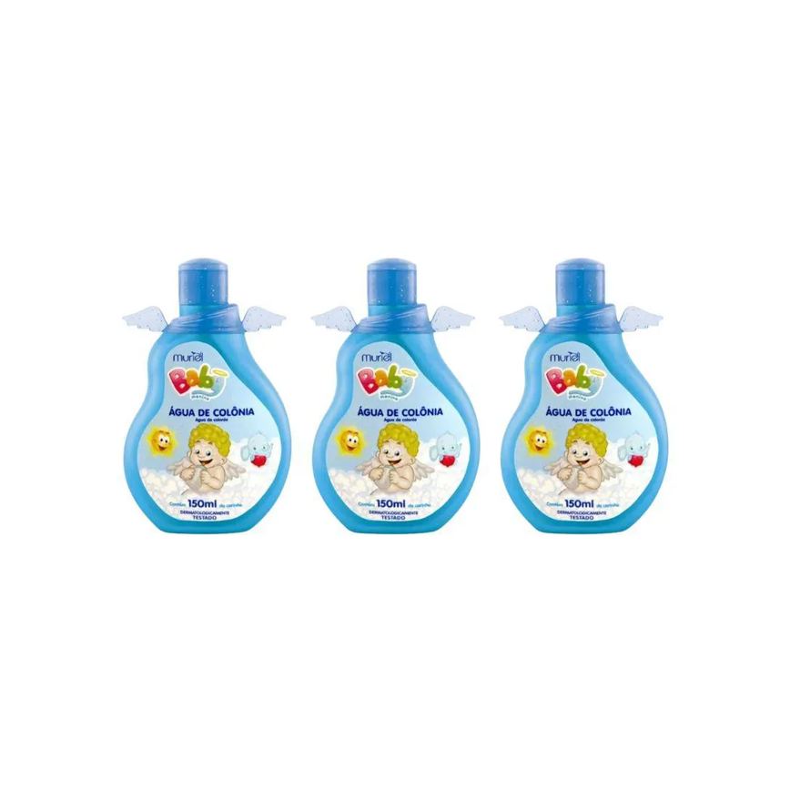 COLONIA MURIEL BABY 150ML MENINO - KIT C/3UN