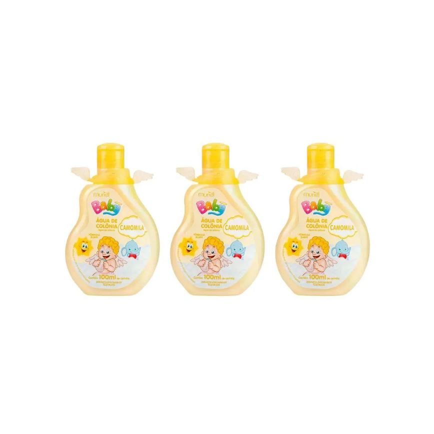 Colonia Muriel Baby Camomila 100ML - Kit com 3 unidades