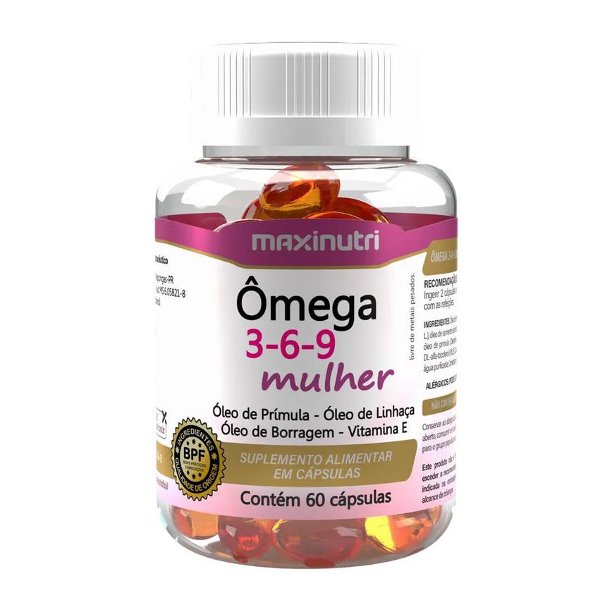 ÔMEGA 3-6-9 MULHER 60 CáPSULAS MAXINUTRI