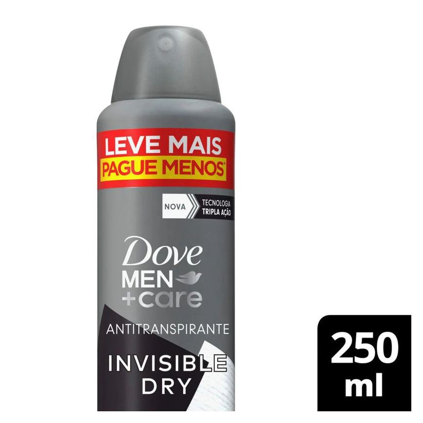 Desodorante Antitranspirante Aerosol Dove Men +Care Invisible Dry 48h 250ml