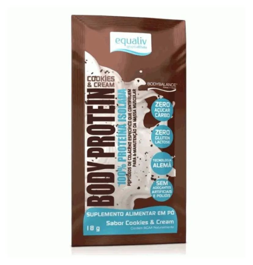 Body Protein Sachê (20g) - Sabor: Cookies e Cream (18g)