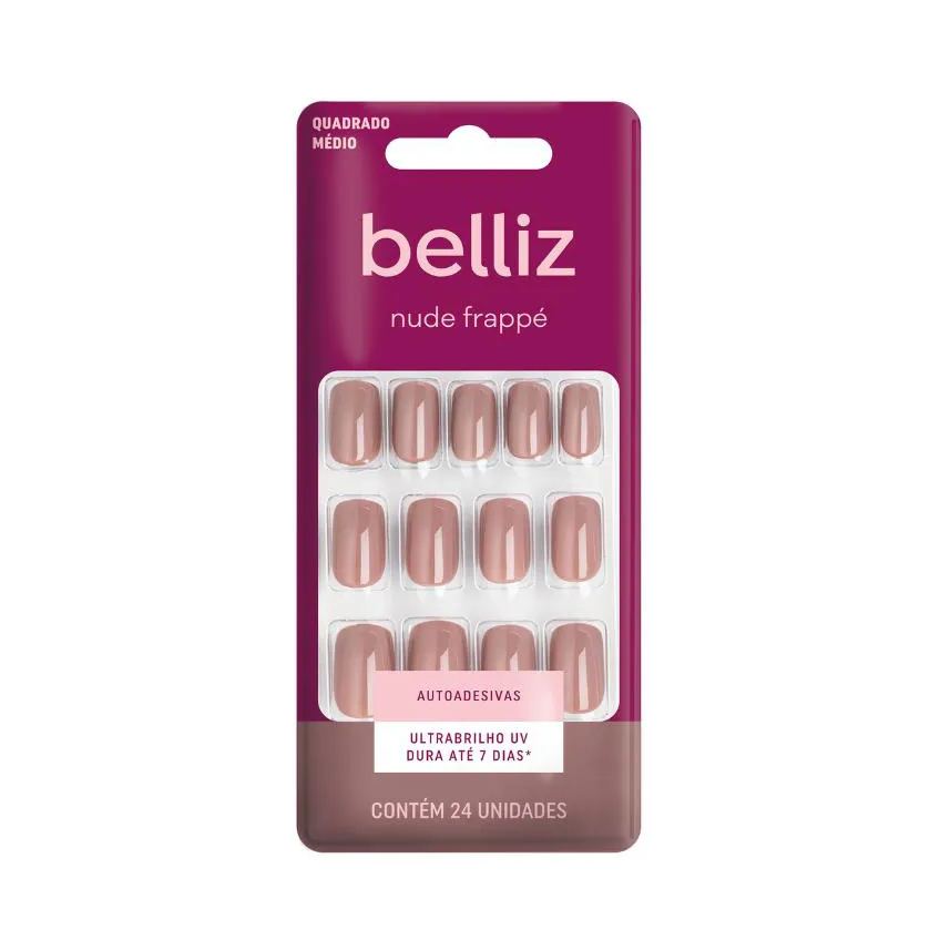 Belliz Unhas Autoadesivas Nude Frappe