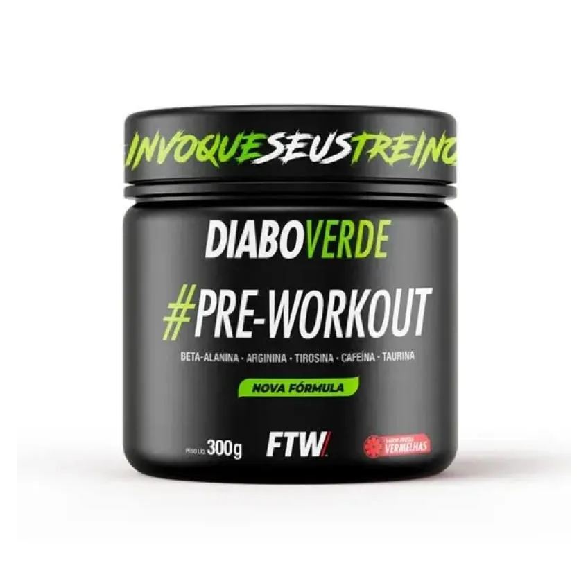 DIABO VERDE PRE-WORKOUT (300G) - SABOR: FRUTAS VERMELHAS