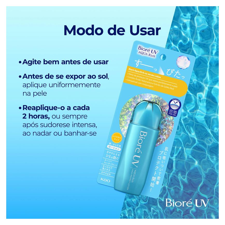 Protetor Solar FPS 50 Bioré UV Aqua Rich Aqua Protect Lotion 70ml