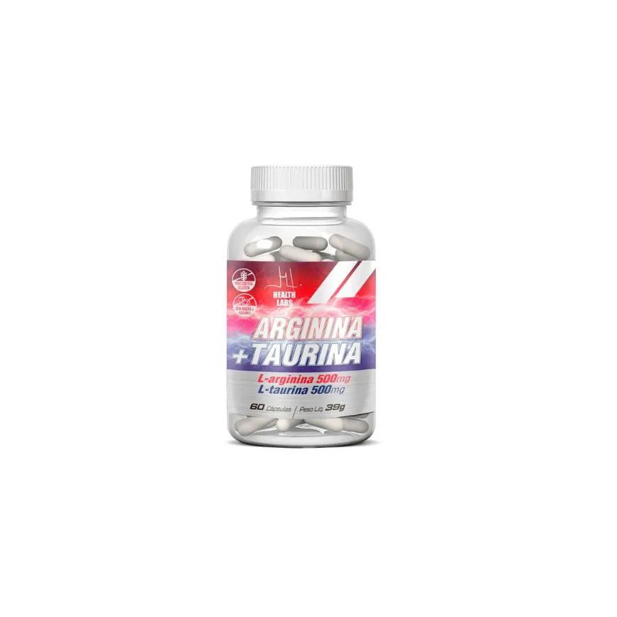 Arginina Taurina 60 cápsulas - Health Labs