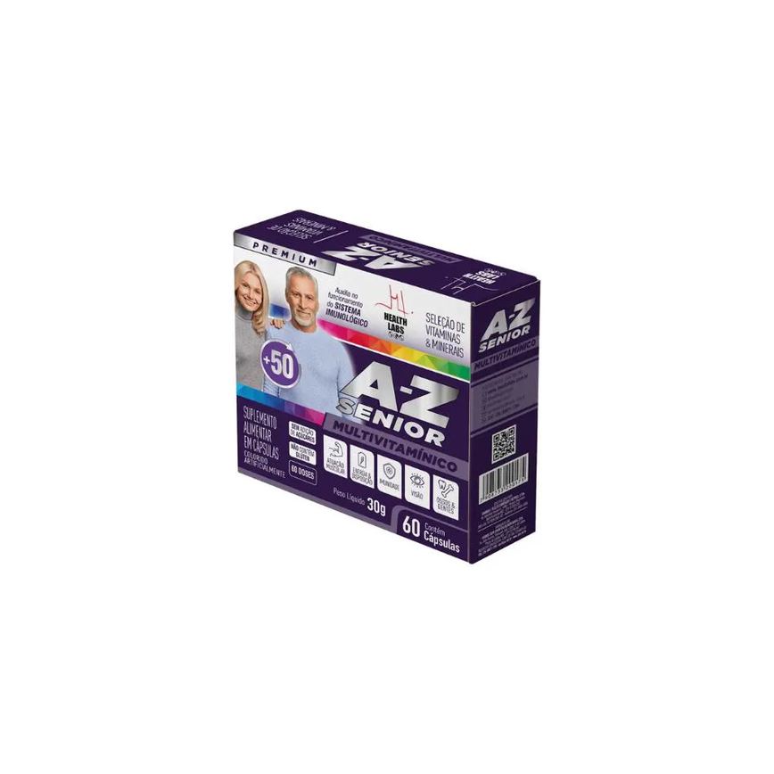 Multivitamínico A - Z Senior 60 cápsulas - Health Labs
