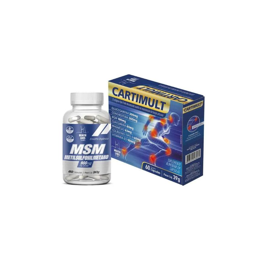 Kit Msm 60 cápsulas 620mg + Cartimult 60 cápsulas - Health Labs