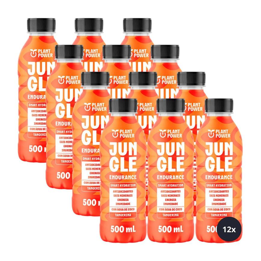 12x Isotônico Jungle Endurance Plant Power Tangerina 500ml