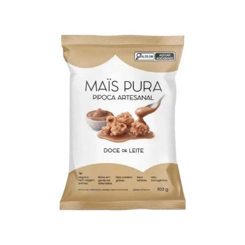 Pipoca Artesanal Mais Pura Doce de Leite 100g