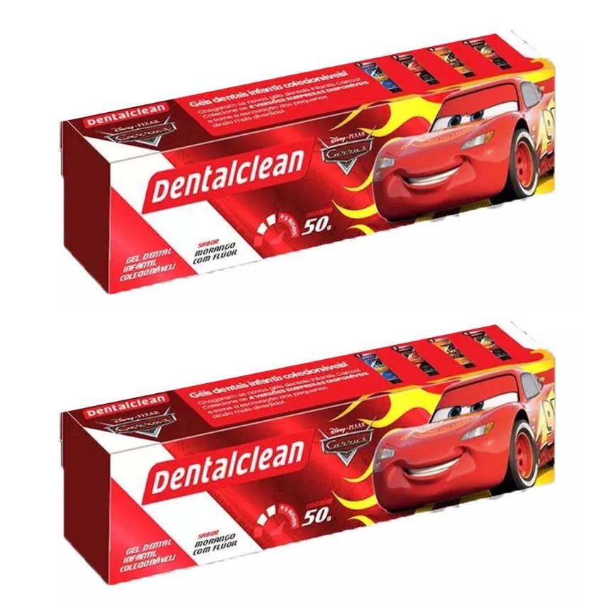2x Gel Dental Infantil Carros - Morango - 50g - Dentalclean