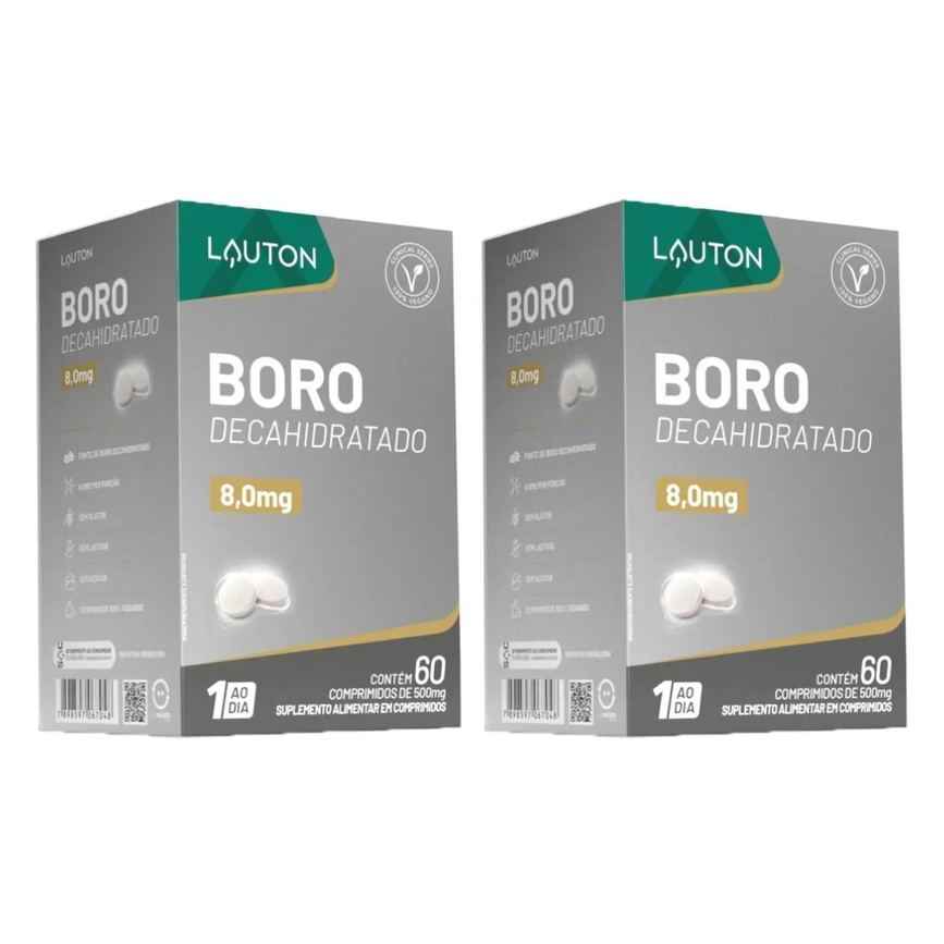 Kit 2x Boro Decahidratado 60 comprimidos - Lauton