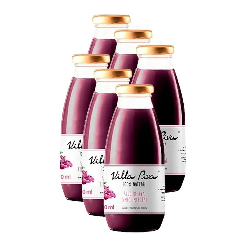 Kit 6x: Suco de Uva Integral Sem Açúcar Villa Piva 300ml