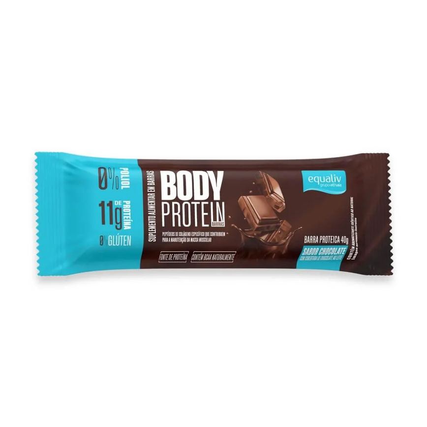 BODY PROTEIN BAR (40G) - SABOR: CHOCOLATE COBERTURA CHOC. AO LEITE