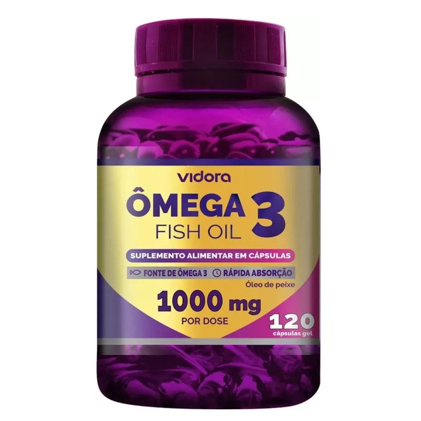 Ômega 3 Vidora 120 cápsulas Puro Fish Oil