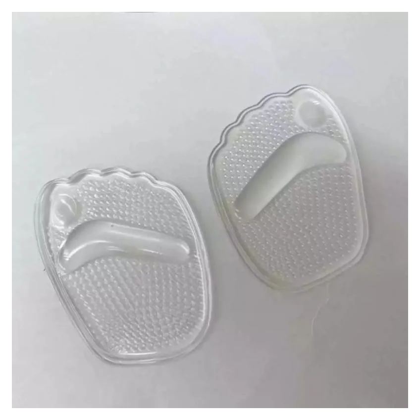 Par Palmilha Ortopédica Protetor Para Pés Almofadas Silicone Sapato Branco