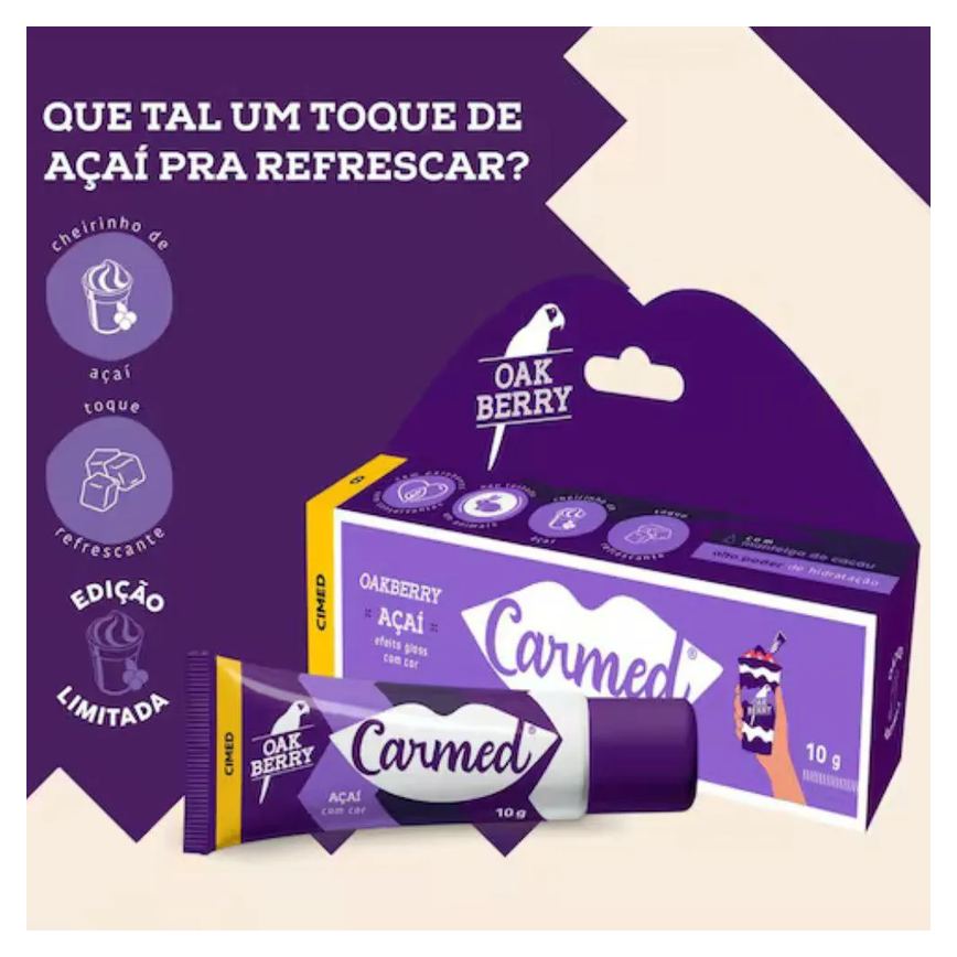 Carmed Hidratante Labial Açaí 10g