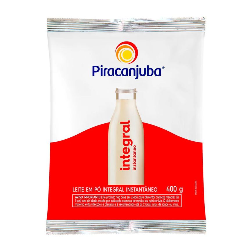 Leite em Pó Integral Instantâneo Piracanjuba 400g