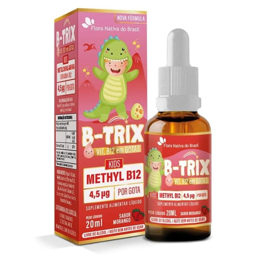 B-trix Kids Metilcobalamina Gts 20ml Sab Morango Flora Nativa
