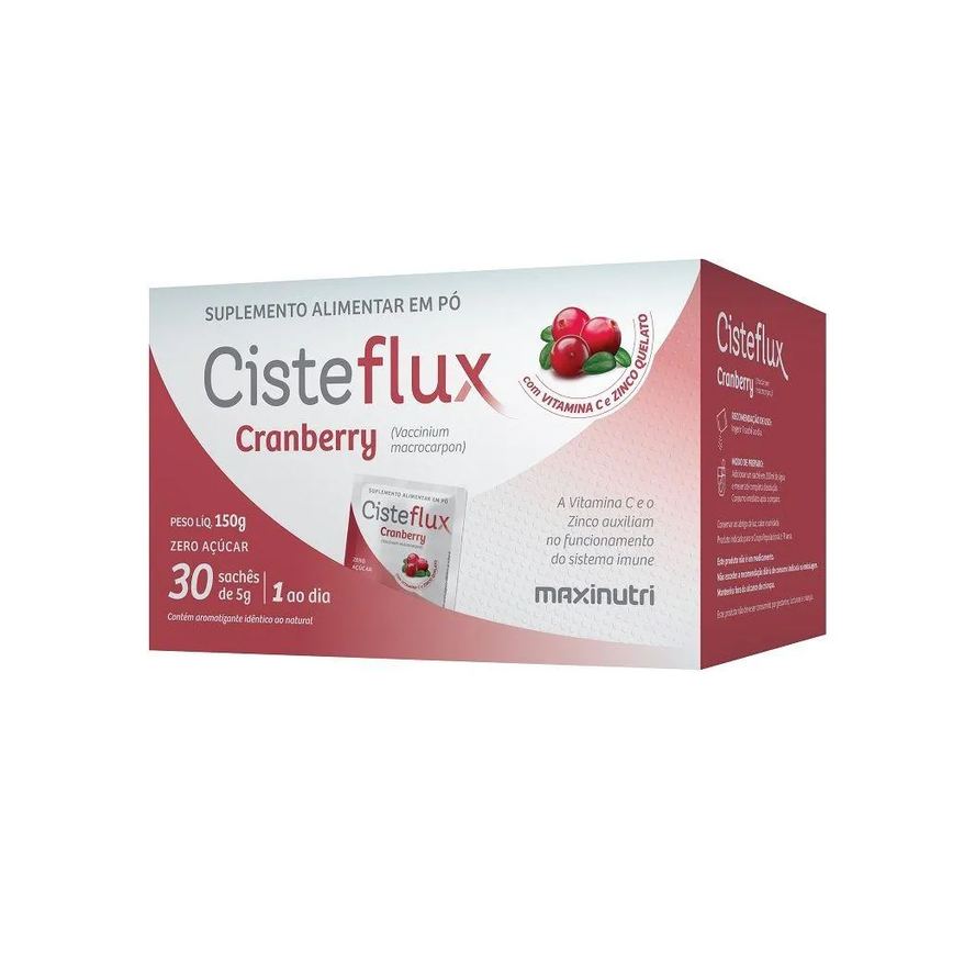 Cisteflux Cranberry Display (30 Sachês de 5g) - Maxinutri